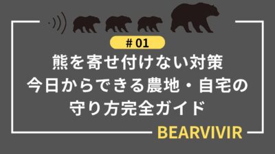 熊を寄せ付けない対策｜今日からできる農地・自宅の守り方完全ガイド