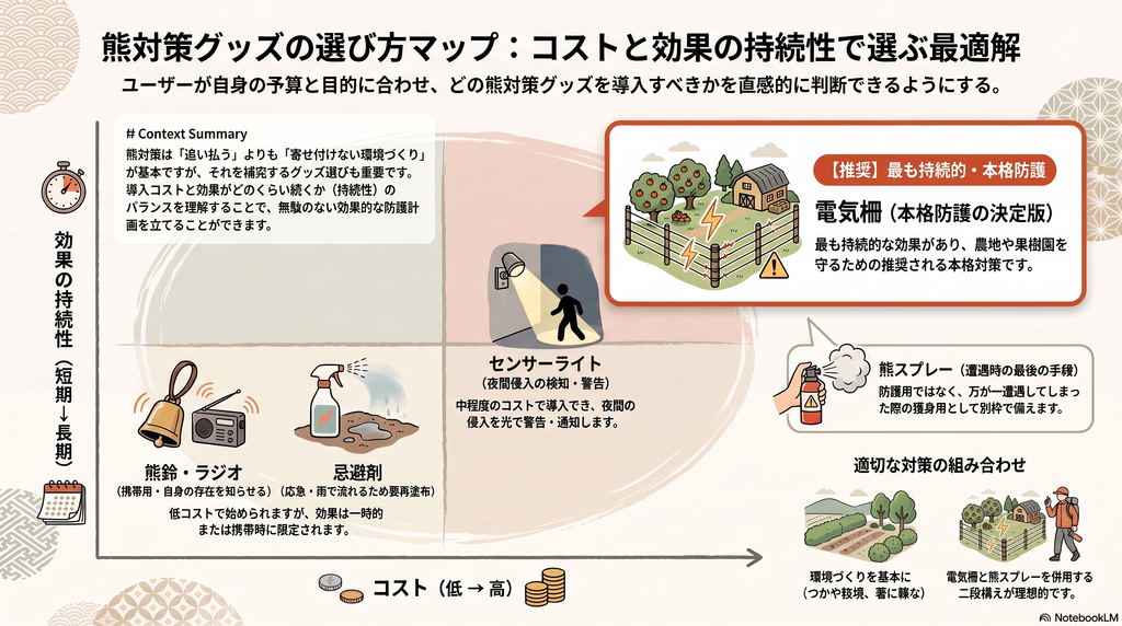 熊を寄せ付けない対策|今日からできる農地・自宅の守り方完全ガイド
