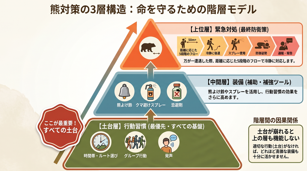 登山中のクマ対策｜遭遇前に知るべき装備・行動・選び方の全手順