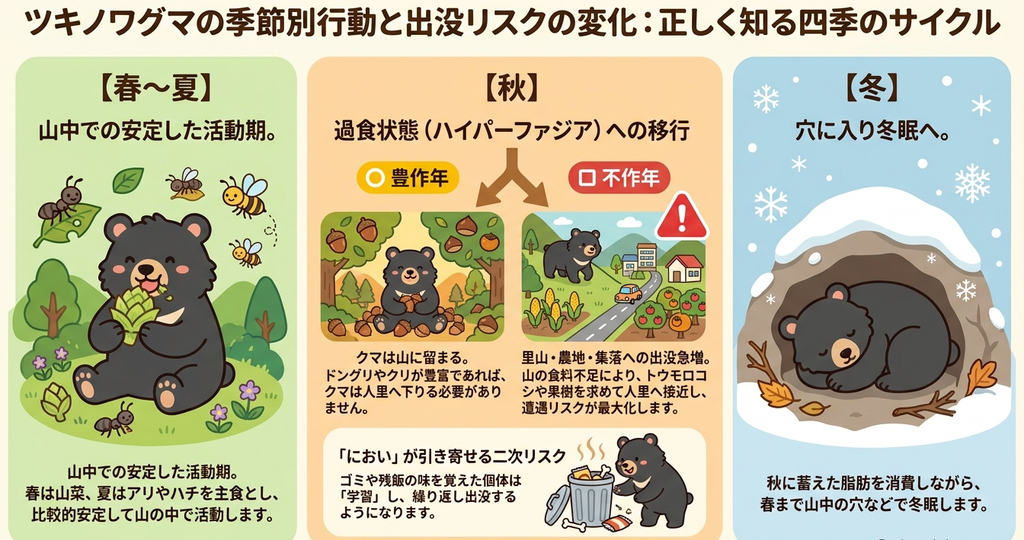 ツキノワグマ・ヒグマ完全比較|違いを知れば対策が変わる